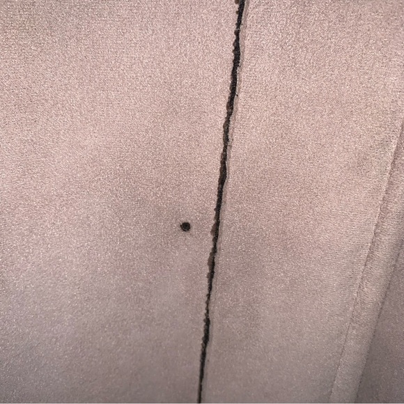 Vintage Penny Lane Coat Novelti 90s Y2K Beige Faux Fur Faux Suede Full Length S - Picture 7 of 9